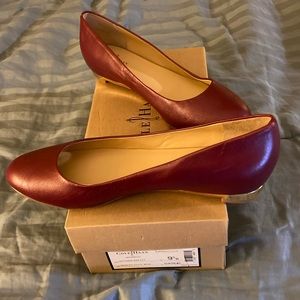 Never worn Cole Haan Wine Colored Flats